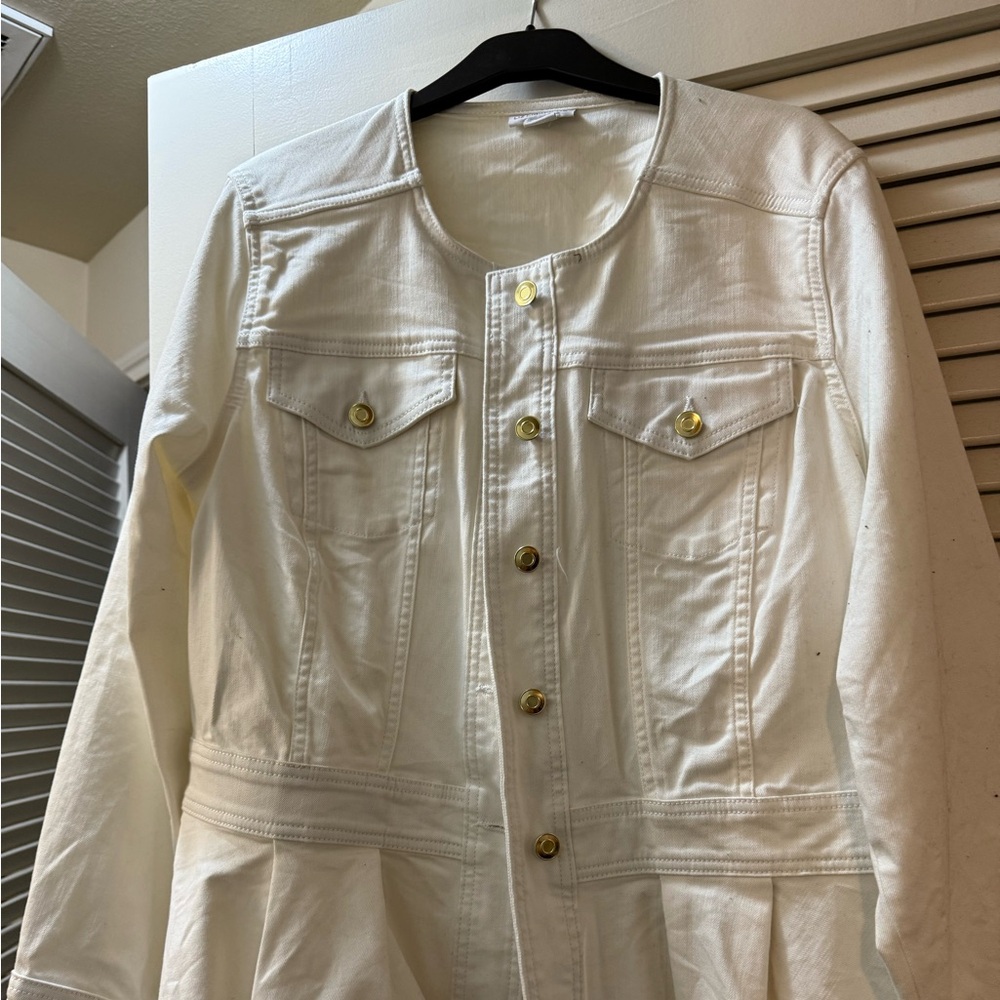 Liz Claiborne pleated peplum jacket